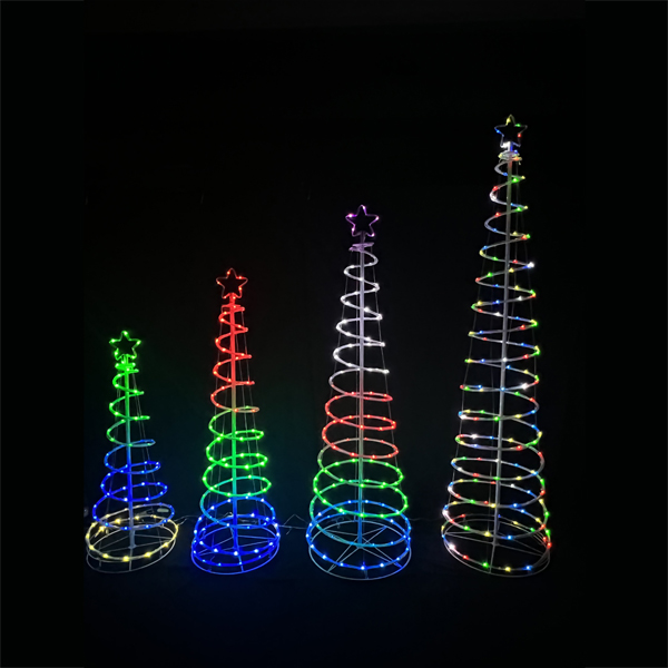 COLORED CHANGING SPIRAL TREE WITH REMOTE
