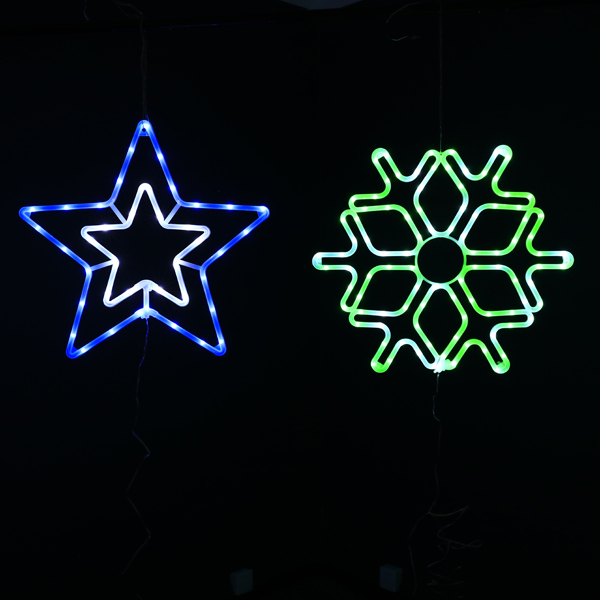 CHRISTMAS STAR AND SNOWFLAKE WITH SMART LIGHT